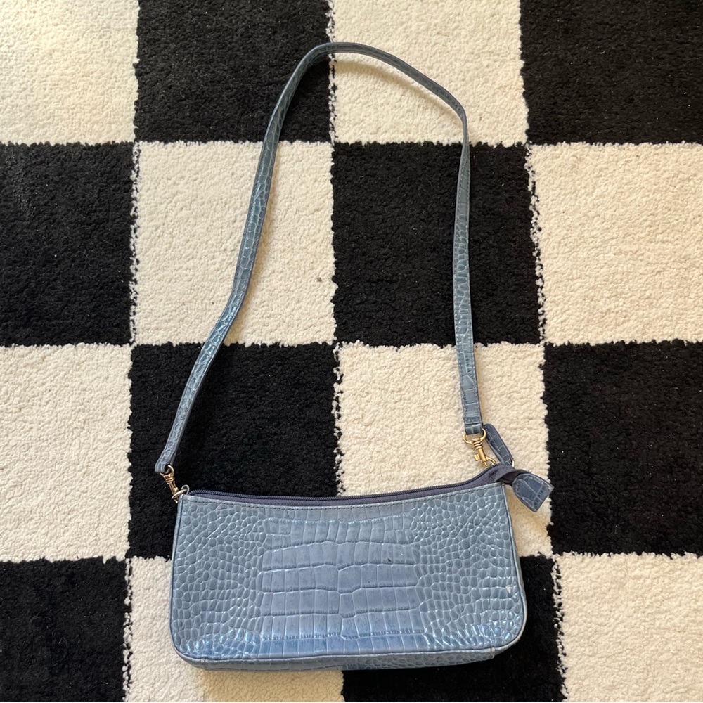 Giani Bernini blue crocodile shoulder bag